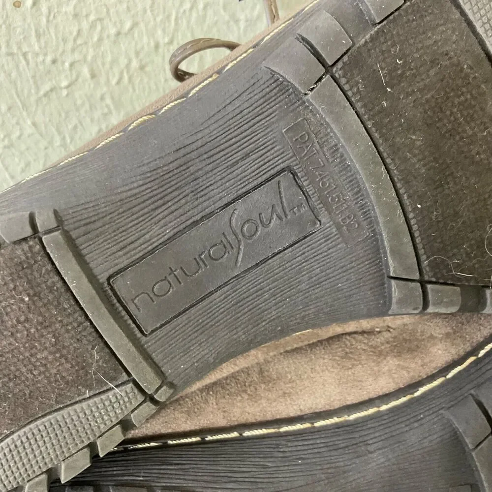 Natural Soul by Naturalizer Comfort Mules Size 7.5 M Women’s Brown Suede Slip On - Picture 8 of 11